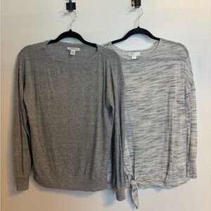 Motherhood Set of 2 Maternity Gray Long Sleeves
